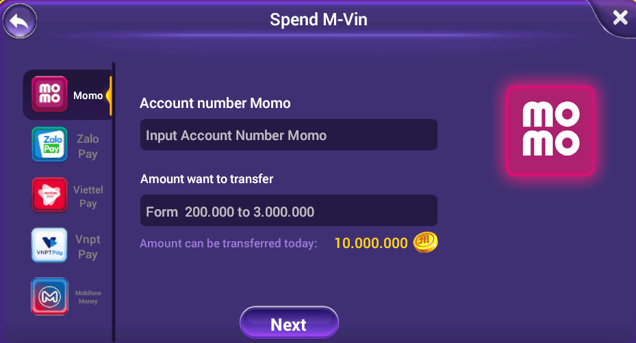 Rút tiền tại M88vin